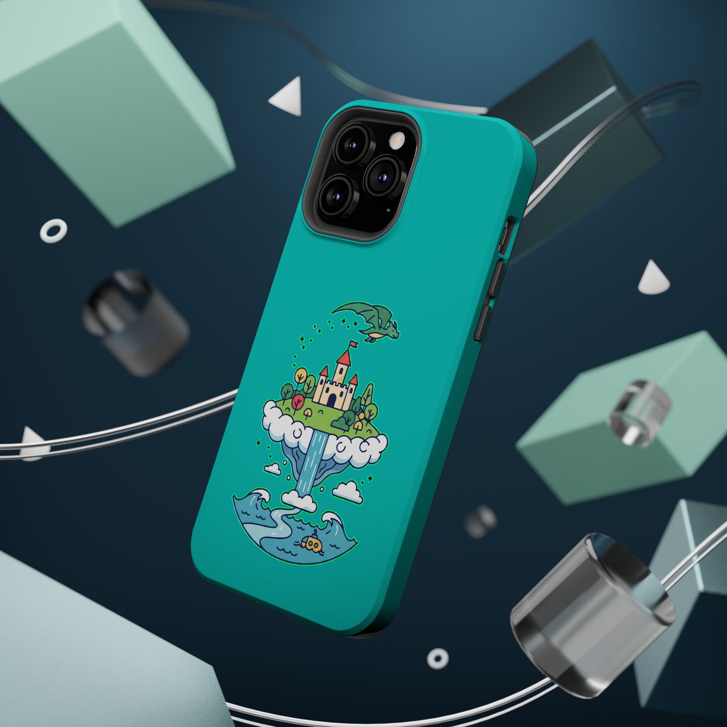 Floating Castle Dragon - Magical Fantasy Island - Magnetic Phone Case