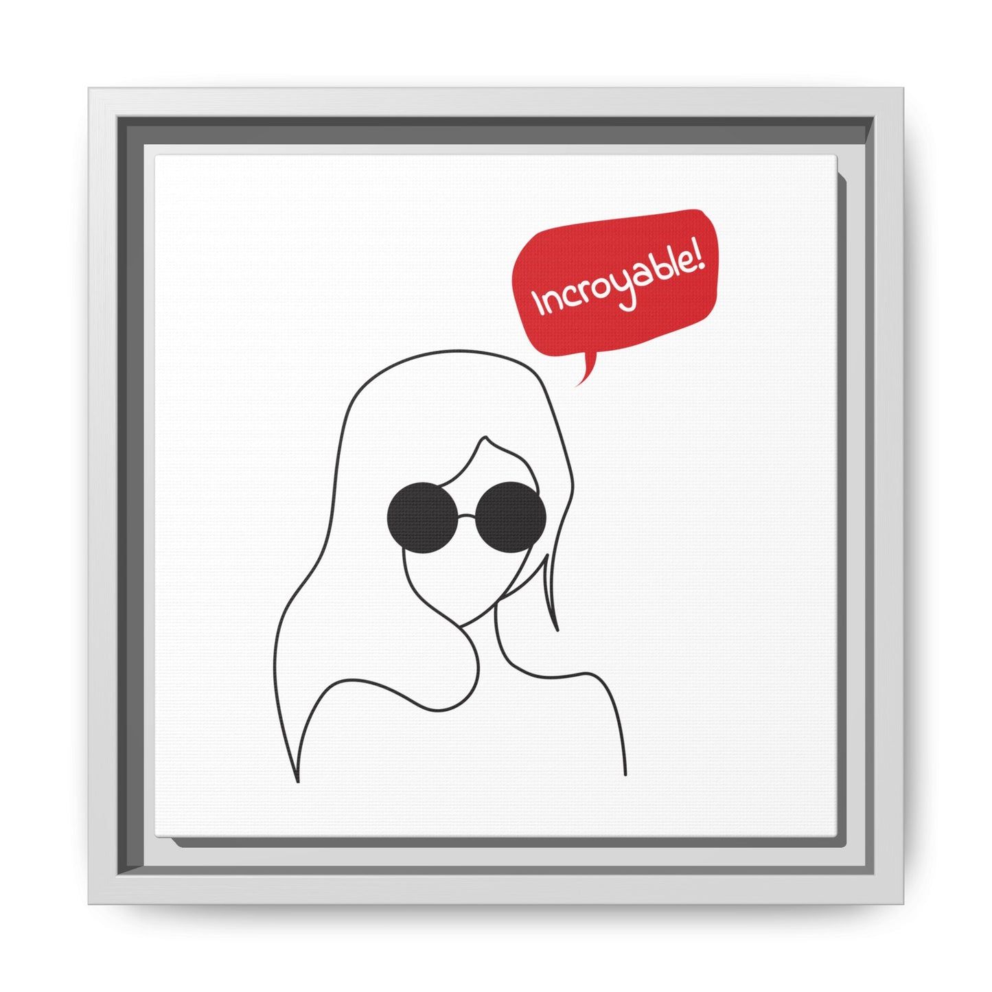 Incroyable Chic Girl - Framed Canvas