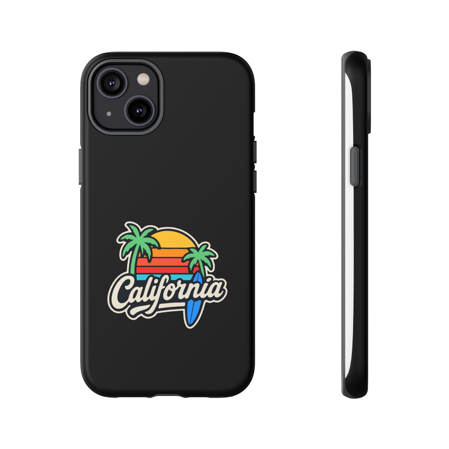 California Sunset Phone Case, Tropical Cell Phone Cover, Beach Lover Gift, Summer Vibes Accessory, Surfing Decor, Personalized Case