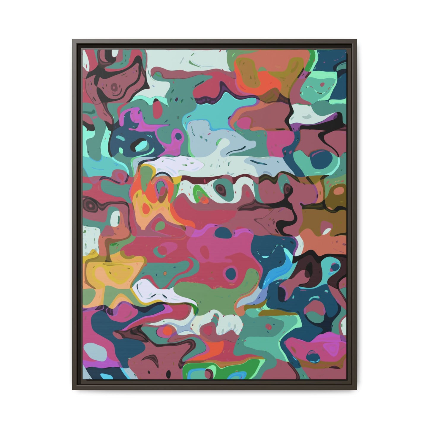 Colorful Abstract Marble - Framed Canvas