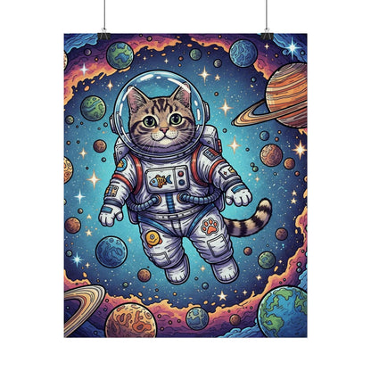 Astronaut Cat - Rolled Poster