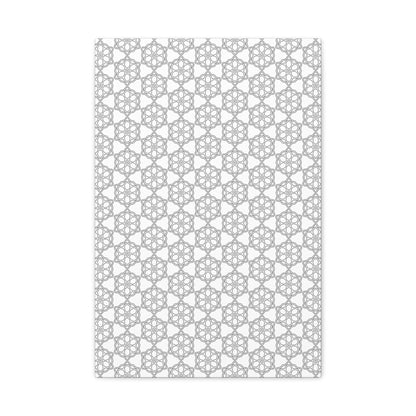Elegant Geometric Wall Art Canvas, Modern Home Decor, Gray Pattern Stretched Canvas, Minimalist Artwork, Gift for New Home