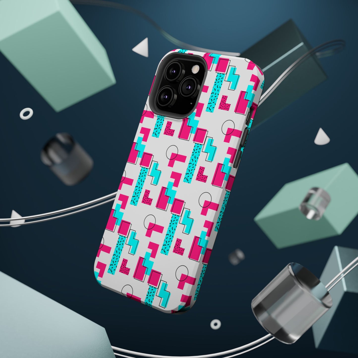 Retro Geometric Vibes - Magnetic Phone Case