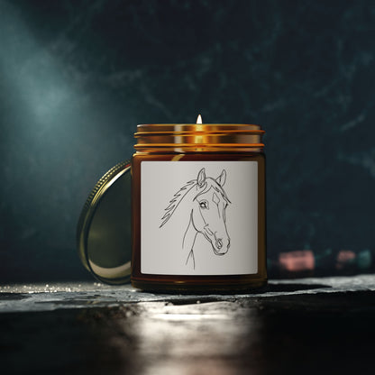 Horse Portrait Sketch - Scented Candle