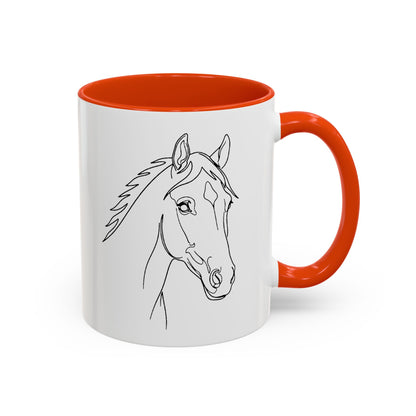 Horse Portrait Sketch - Colorful Mug