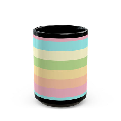 Pastel Stripes - Black Mug