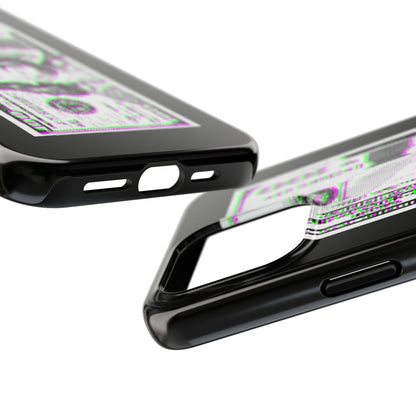 100 Dollars Bill - Green/Magenta Glitch - Phone Case