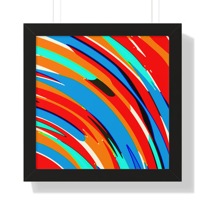 Abstract Rainbow Swirl Arc - Framed Poster