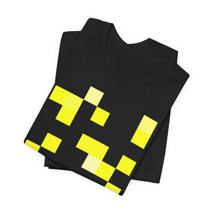Yellow Pixel Grid - T‑Shirt