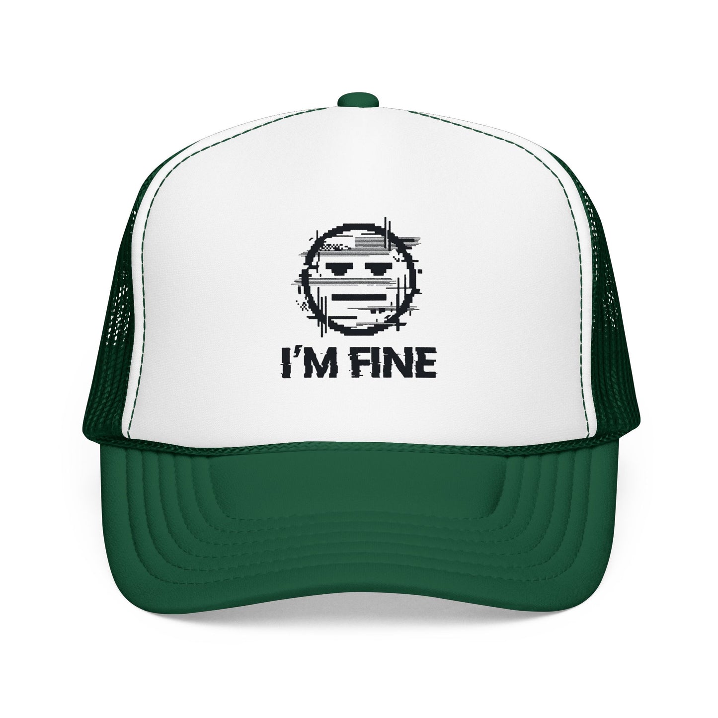 I’m Fine Glitched Smiley - Cap