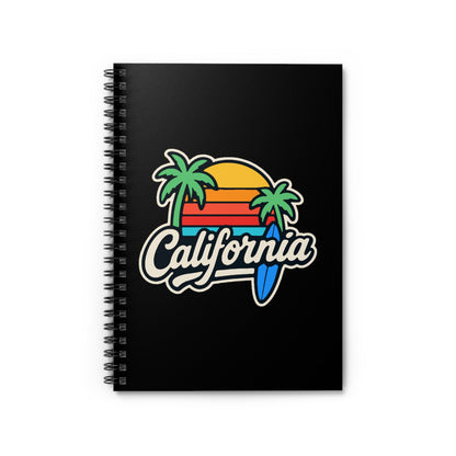 California Surf Vibes - Spiral Notebook