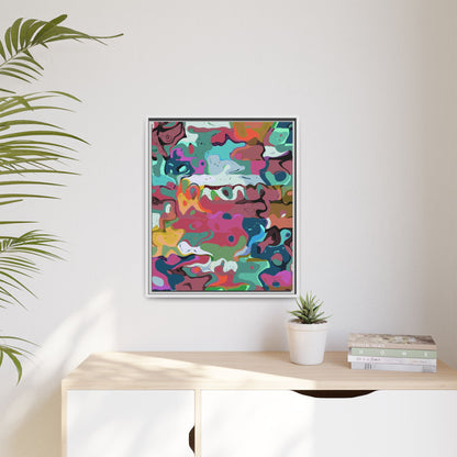 Colorful Abstract Marble - Framed Canvas