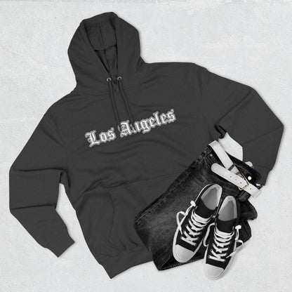 Los Angeles Three-Panel Fleece Hoodie, Cozy Sweatshirt, Streetwear Apparel, Gift for Her/Him, Casual Style, Travel Hoodie