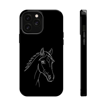 Horse Portrait Sketch - Magnetic Phone Case