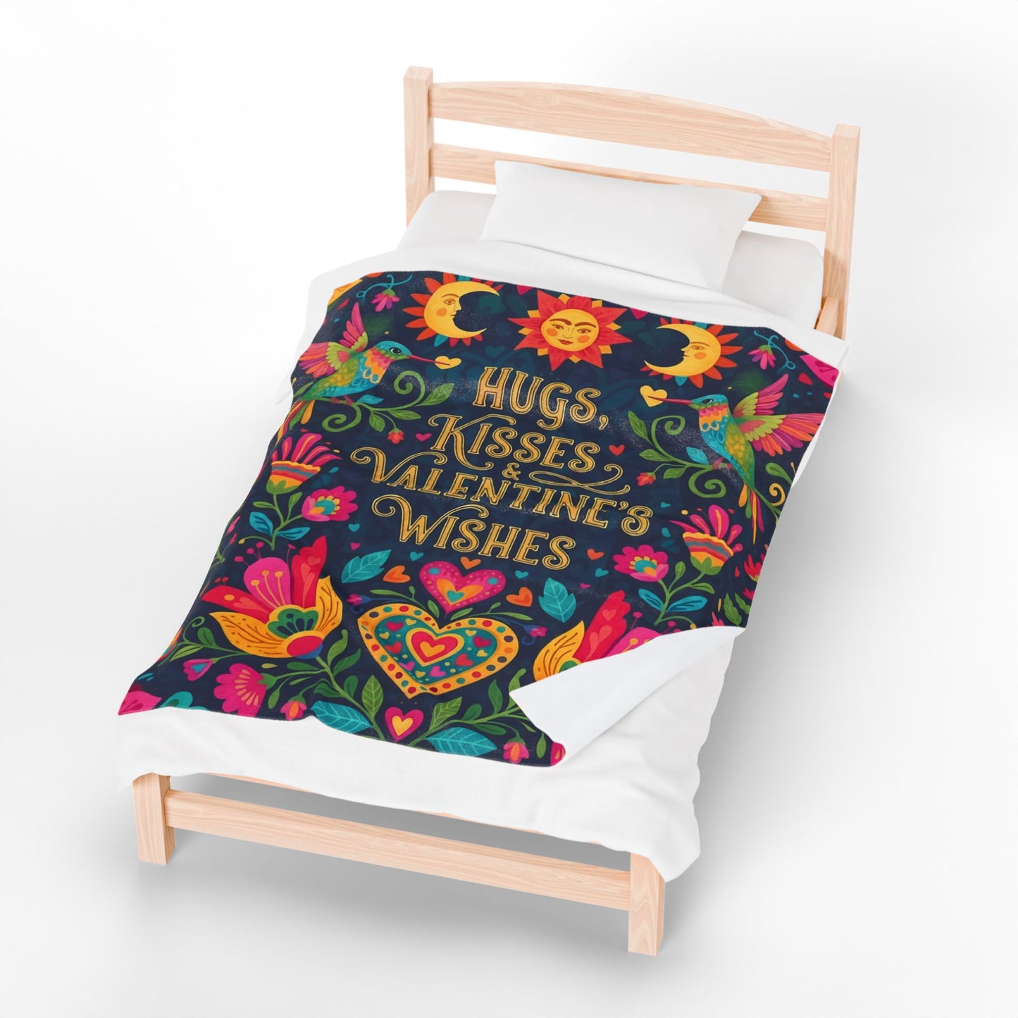 Hugs, Kisses & Valentine’s Wishes - Plush Blanket