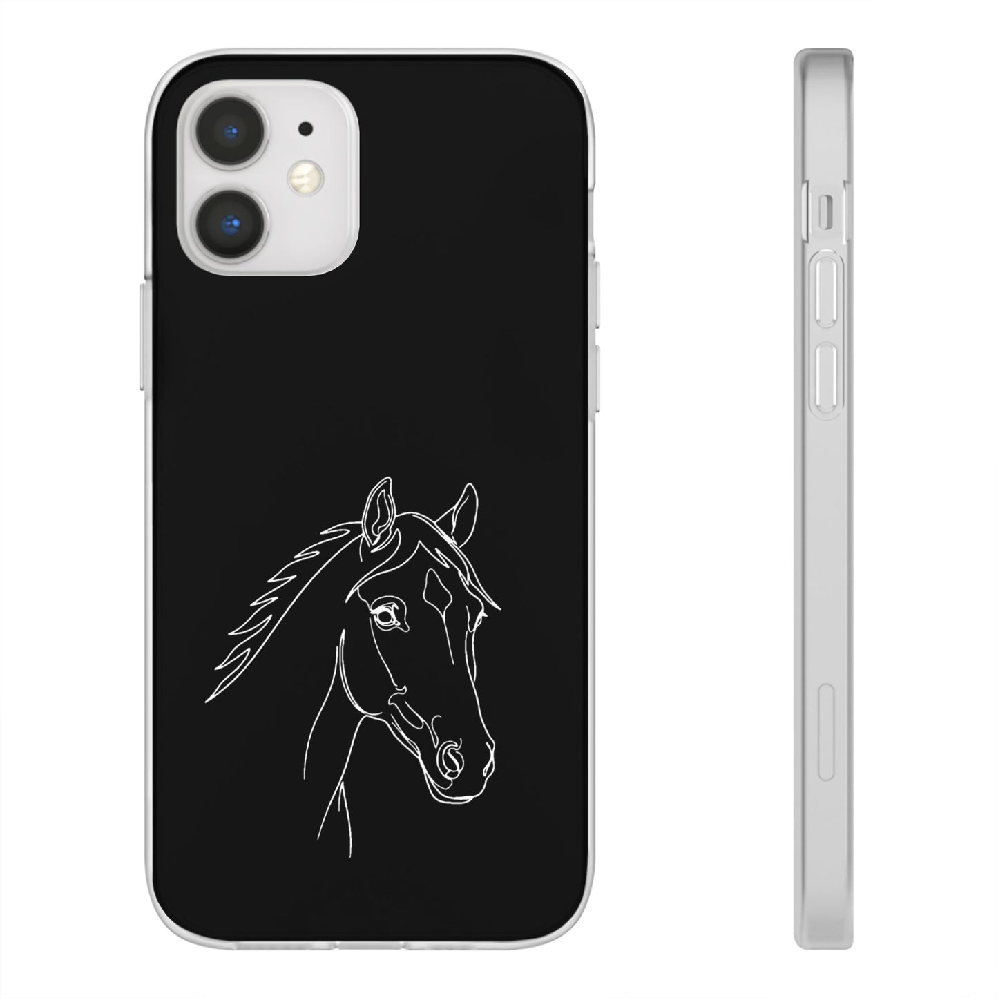 Horse Portrait Sketch - Flexi Phone Case
