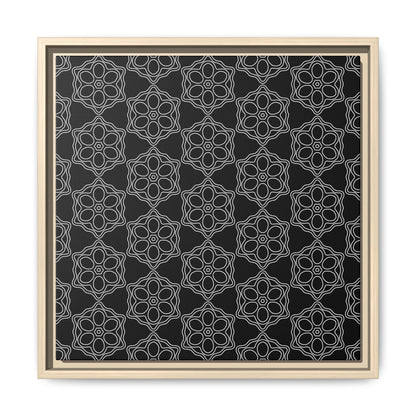 Geometric Sacred Flower - Framed Canvas