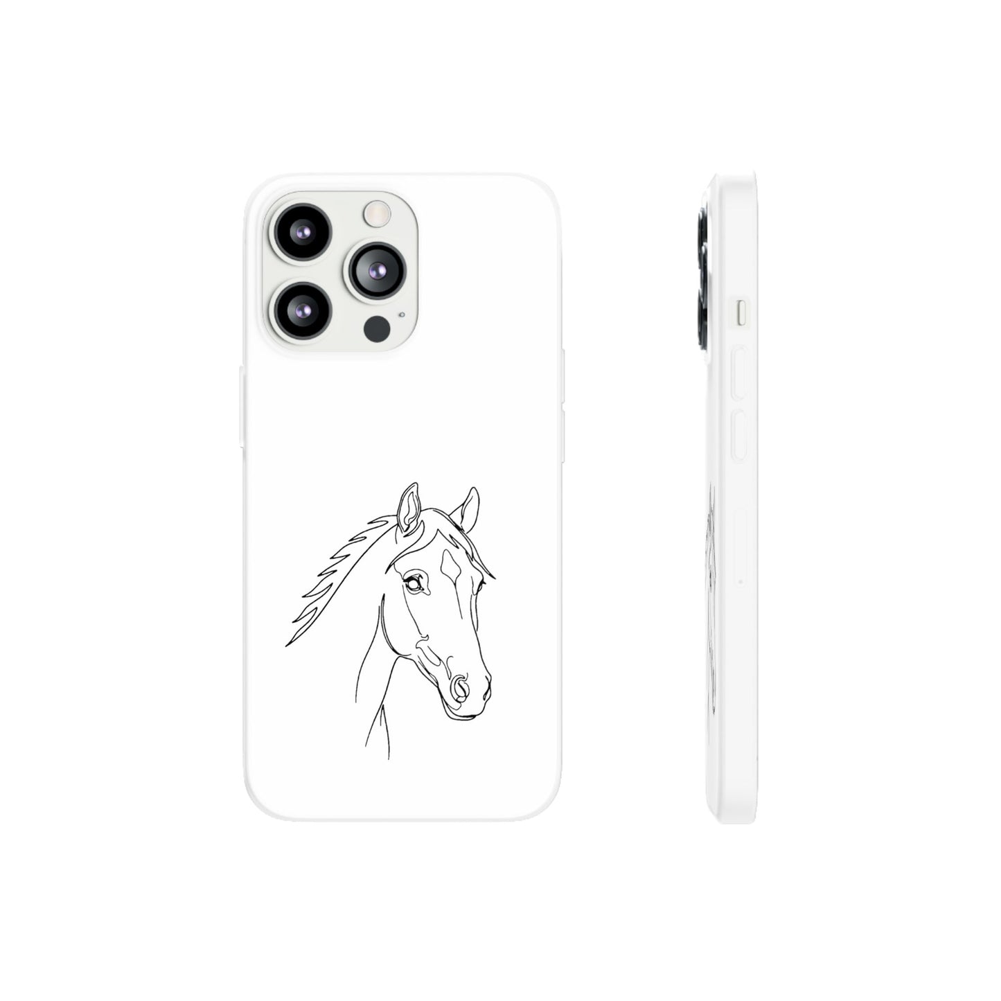 Horse Portrait Sketch - Flexi Phone Case
