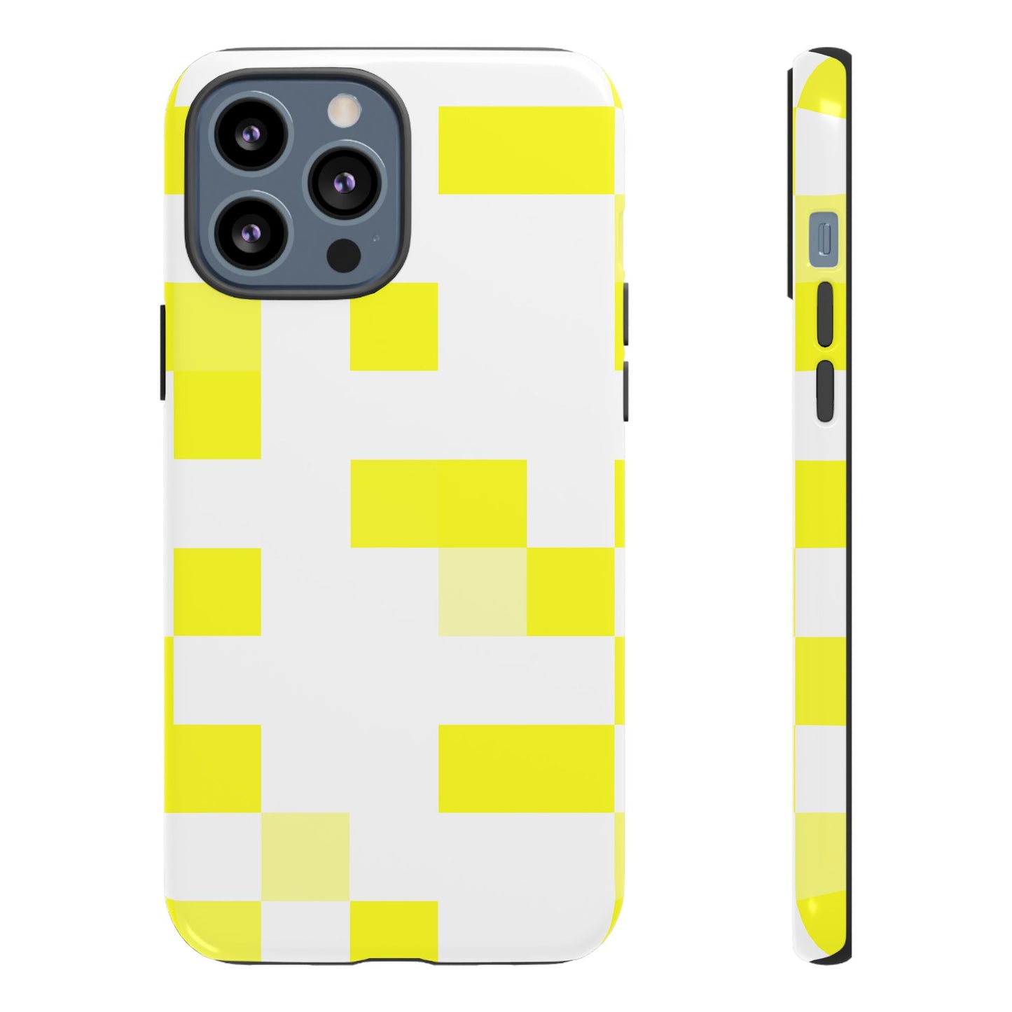 Yellow Pixel Grid -  Phone Case