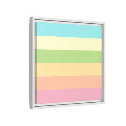 Pastel Stripes - Framed Canvas
