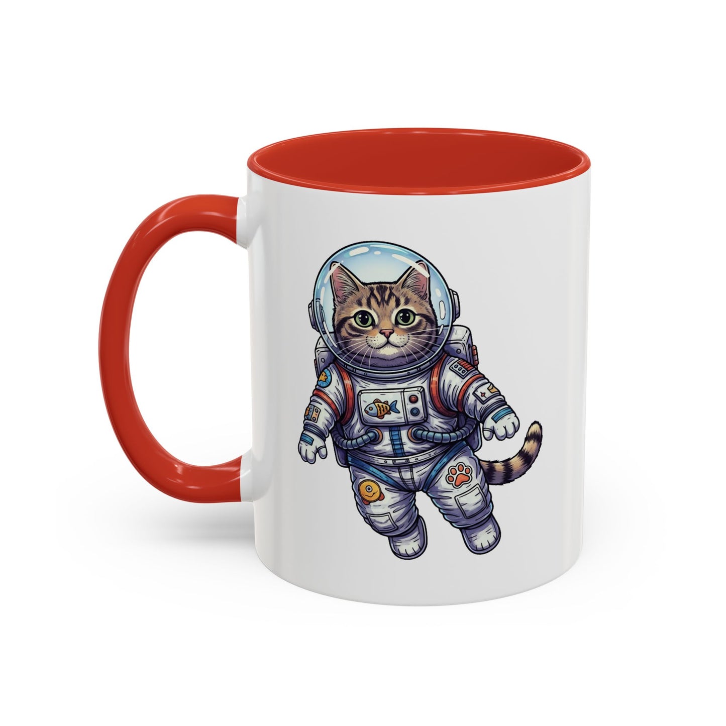 Astronaut Cat - Color Accent Mug