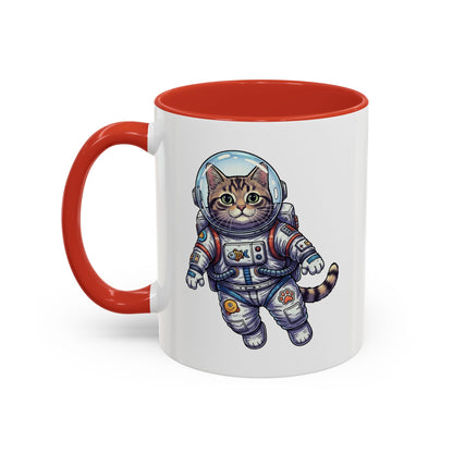 Astronaut Cat - Color Accent Mug