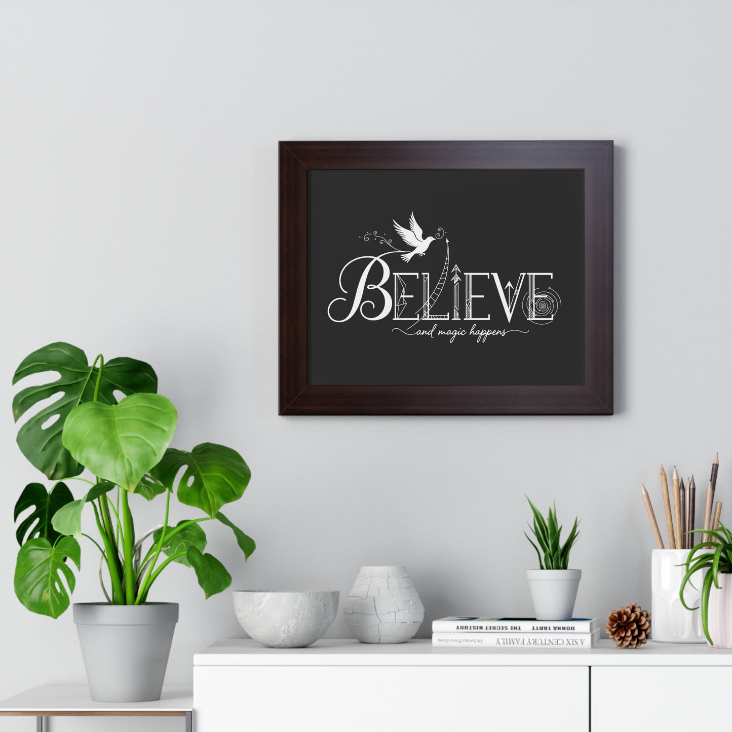 Believe and Magic Happens - Framed Poster