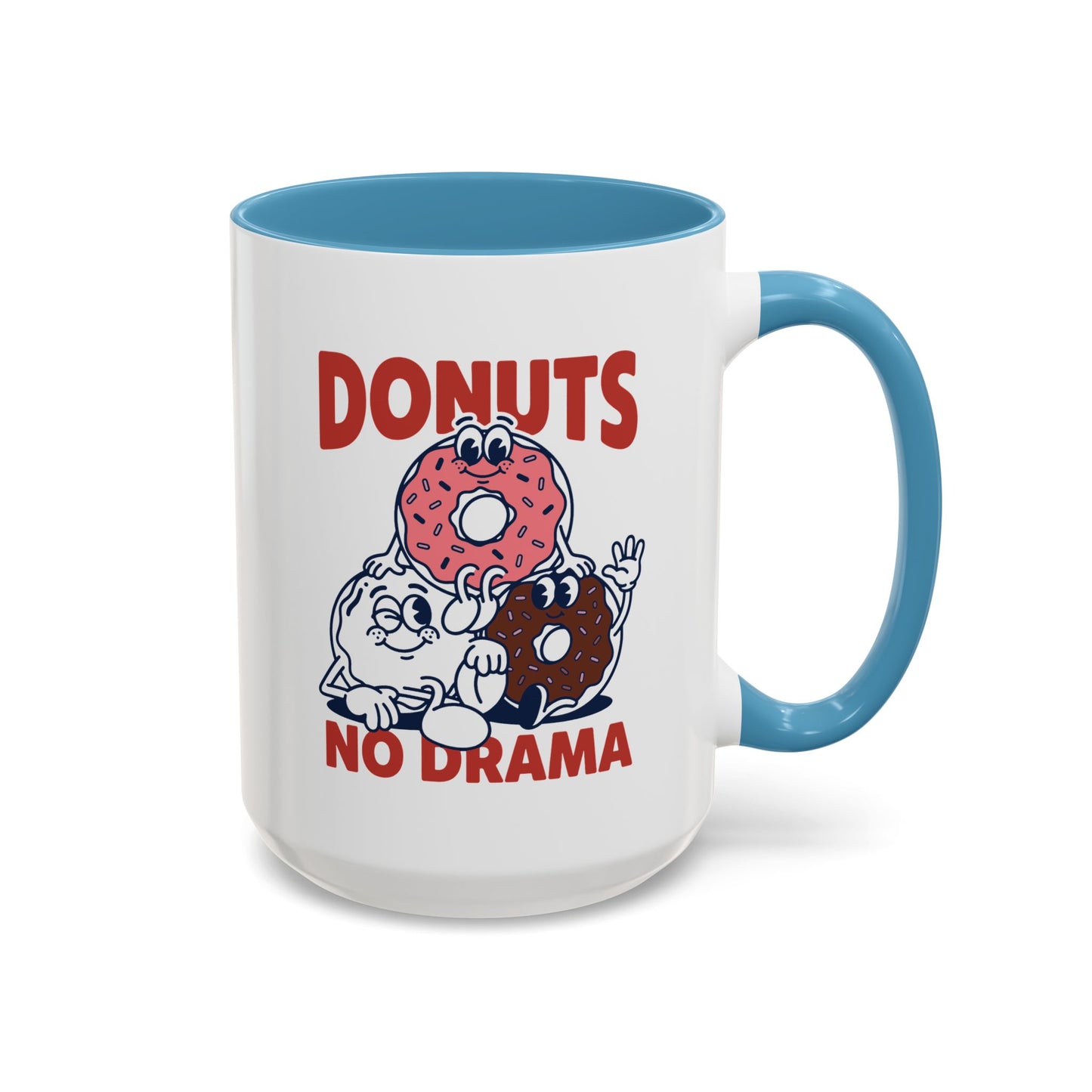 Donuts No Drama - Color Accent Mug