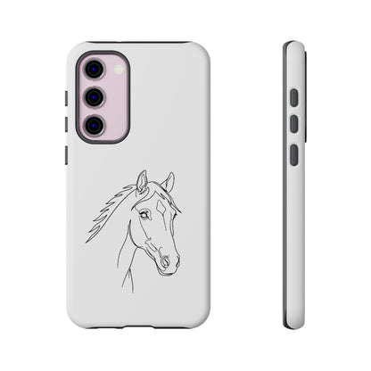 Horse Portrait Sketch - Tough Phone Case