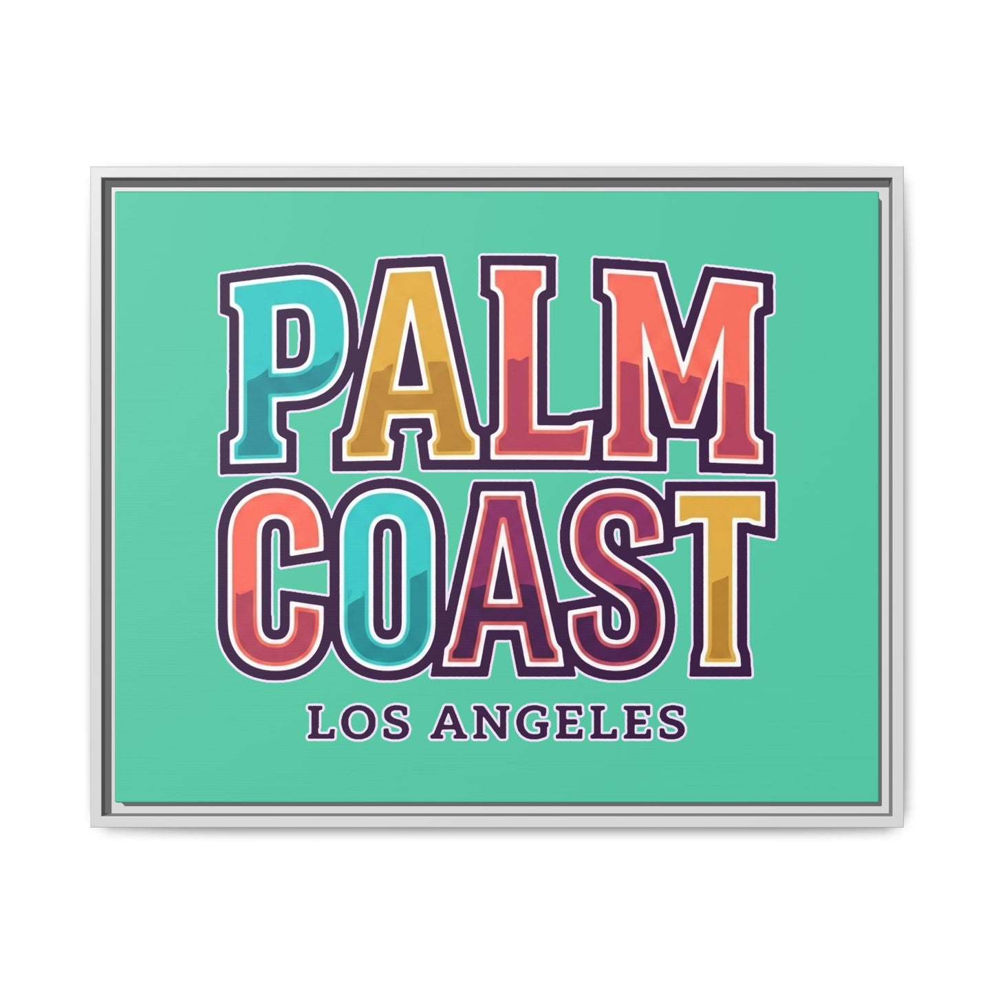 Palm Coast - Los Angeles - Framed Canvas