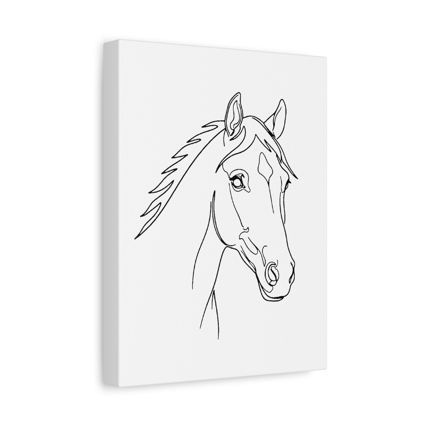 Horse Portrait Sketch - Stretched Canvas