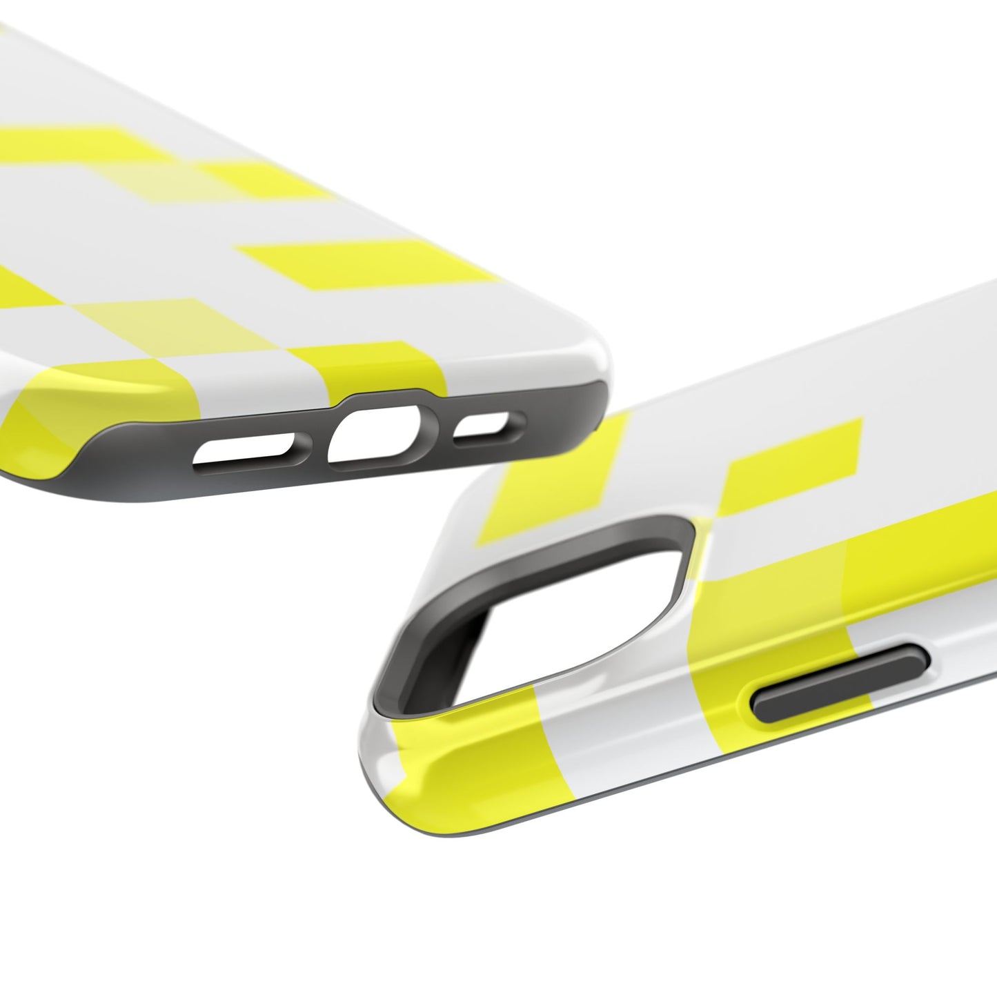 Yellow Pixel Grid -  Magnetic Phone Case