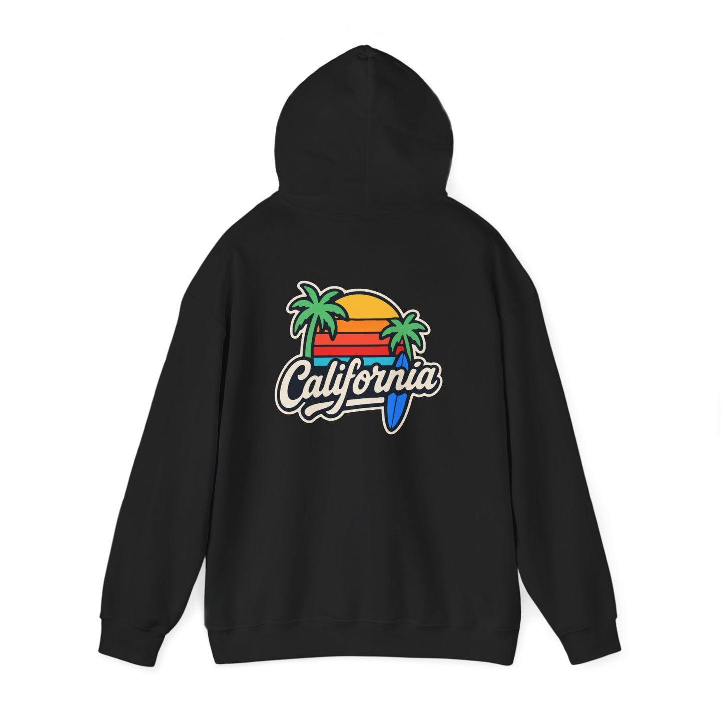 California Vibes Unisex Heavy Blend Hooded Sweatshirt - Cozy Beachwear, Summer Gift, Chill Fashion, Surf Style, Casual Layer
