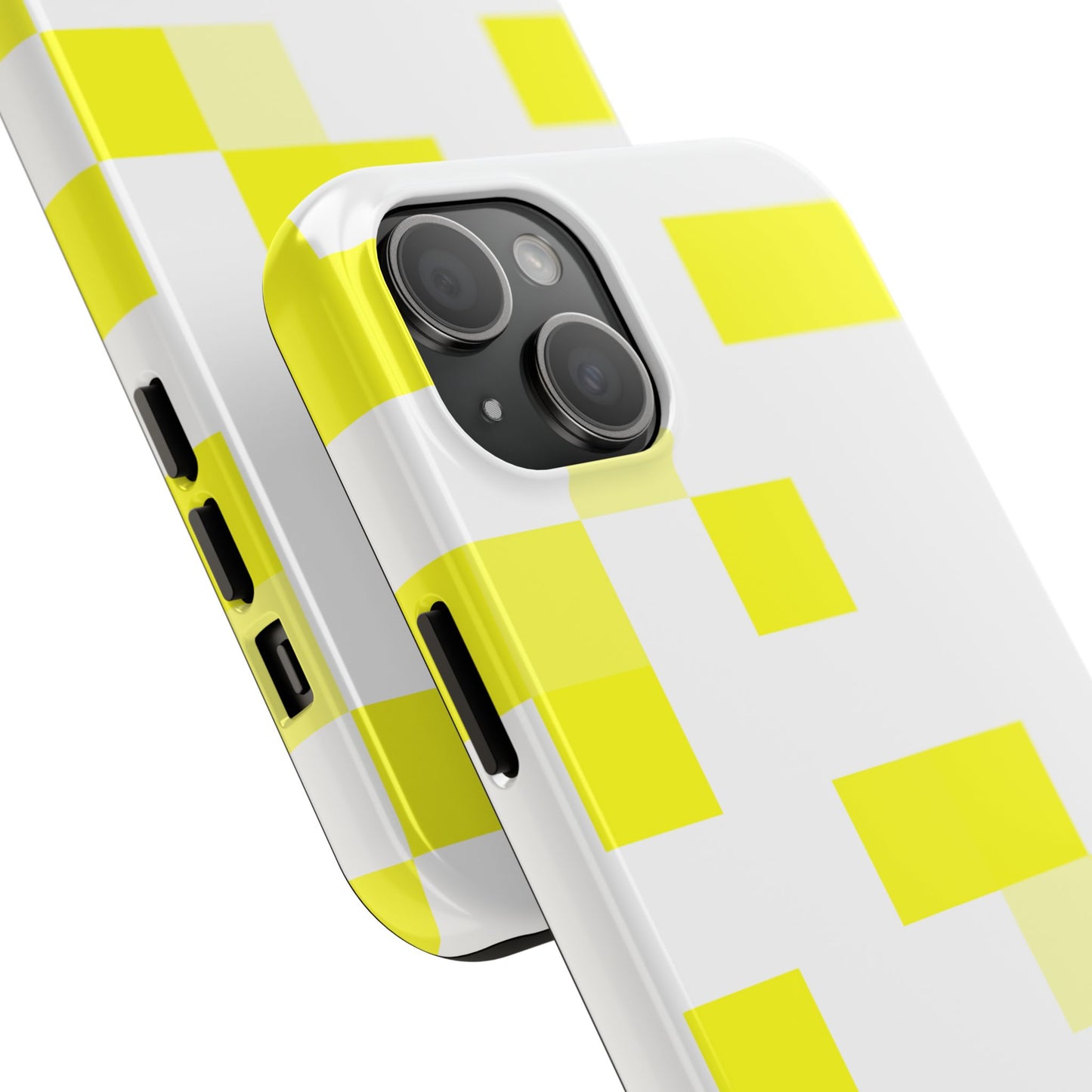 Yellow Pixel Grid -  Phone Case
