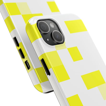 Yellow Pixel Grid -  Phone Case