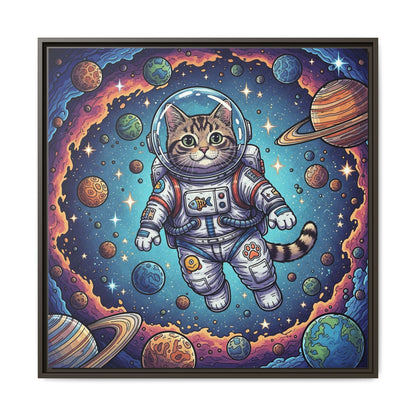 Astronaut Cat - Framed Canvas
