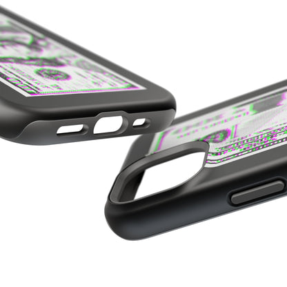 100 Dollars Bill - Green/Magenta Glitch - Magnetic Phone Case
