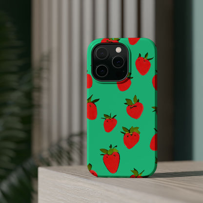 Strawberry Pattern - Magnetic Phone Case