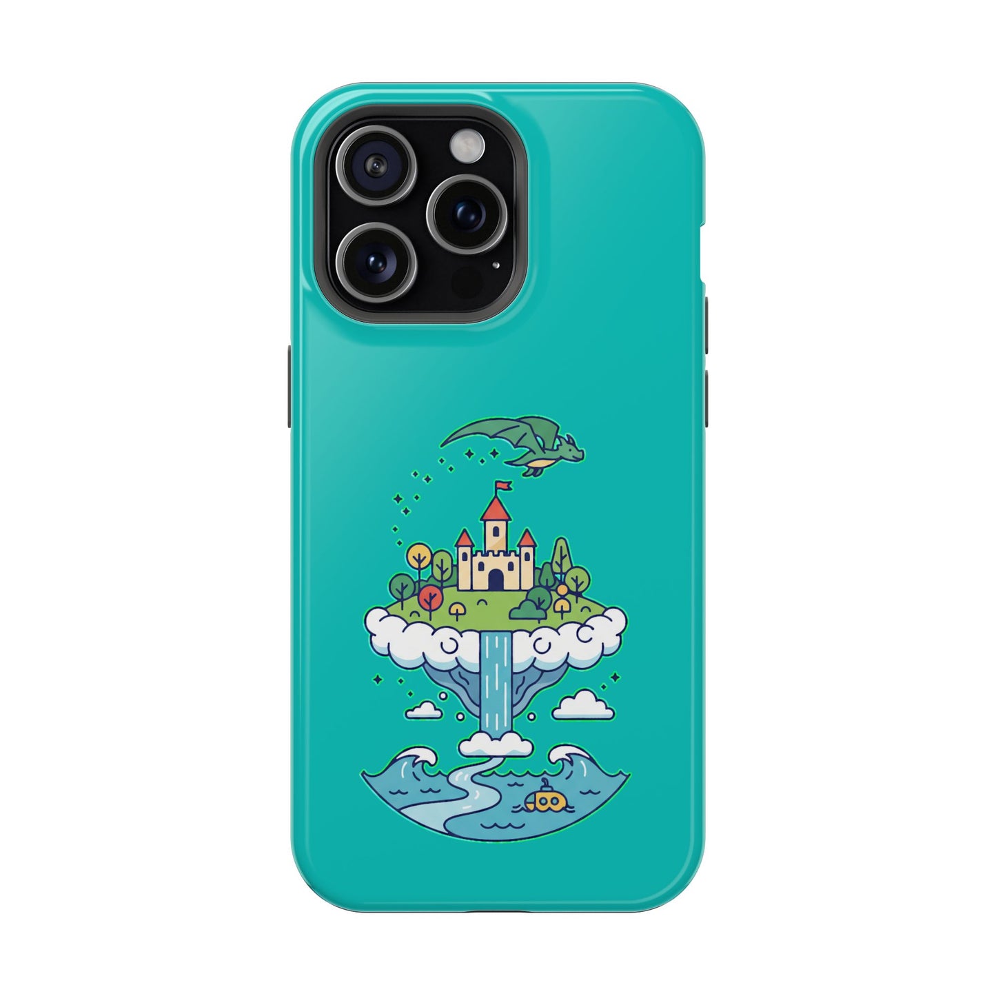 Floating Castle Dragon - Magical Fantasy Island - Magnetic Phone Case
