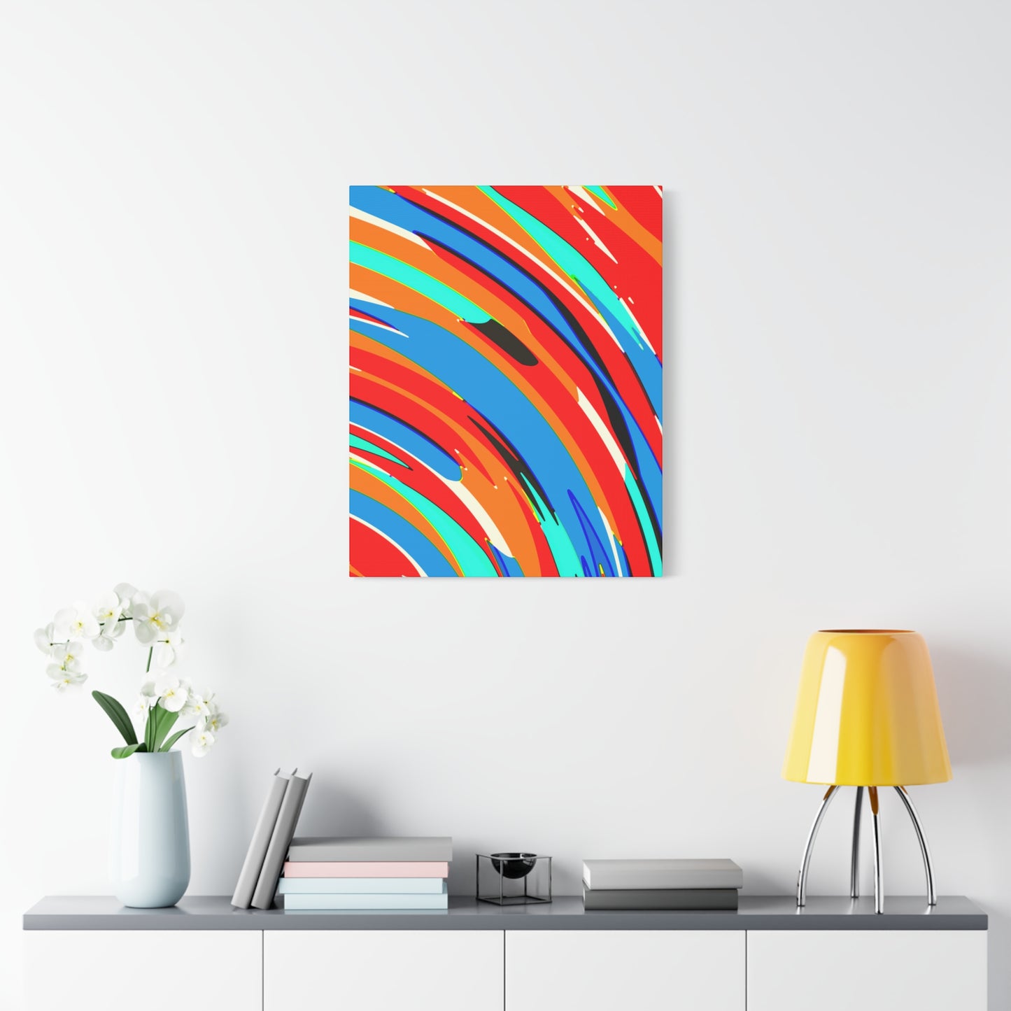 Abstract Rainbow Swirl Arc - Canvas