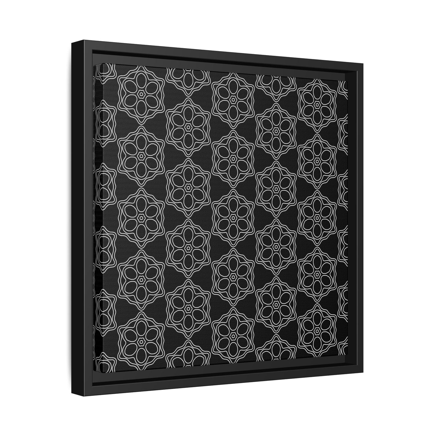 Geometric Sacred Flower - Framed Canvas