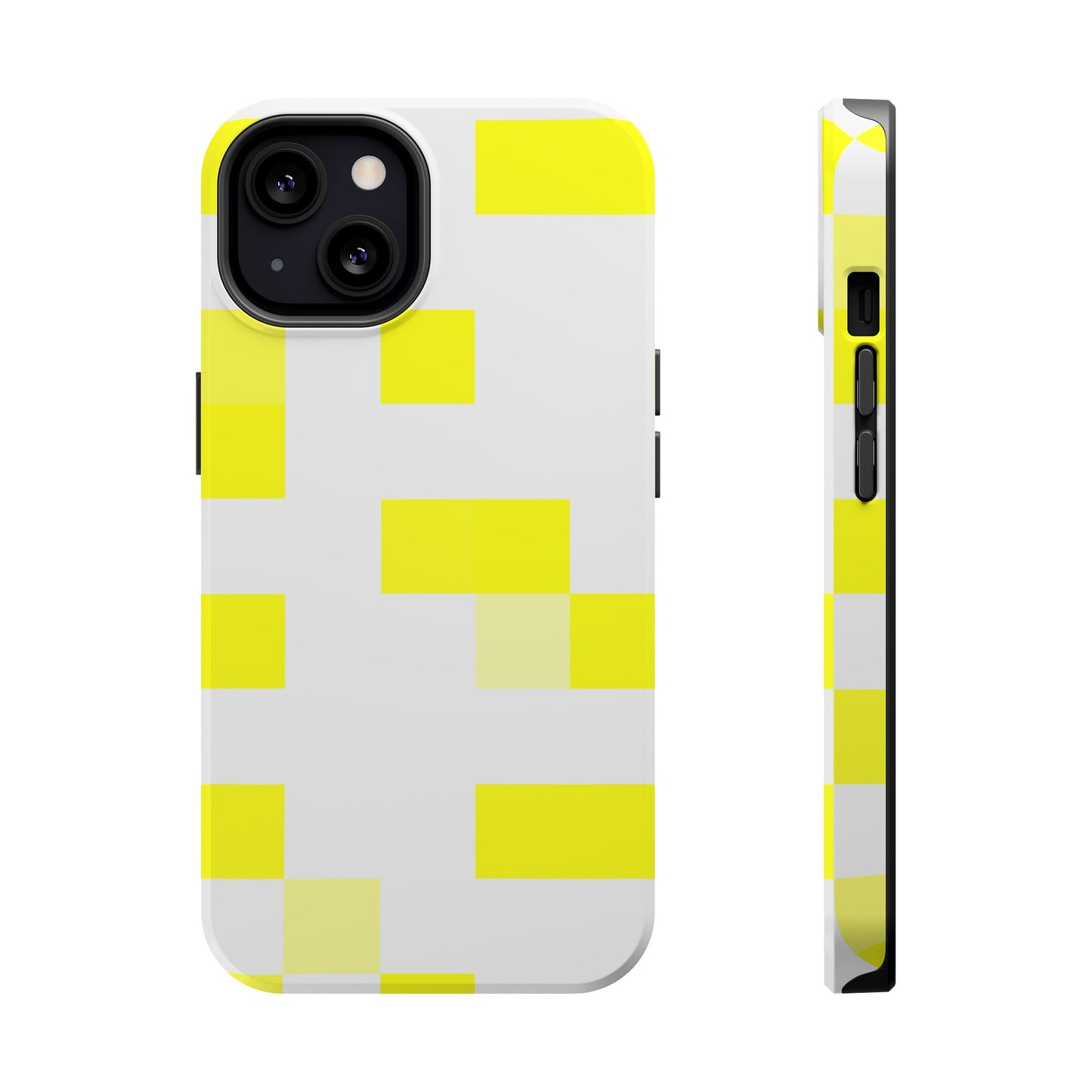 Yellow Pixel Grid -  Magnetic Phone Case