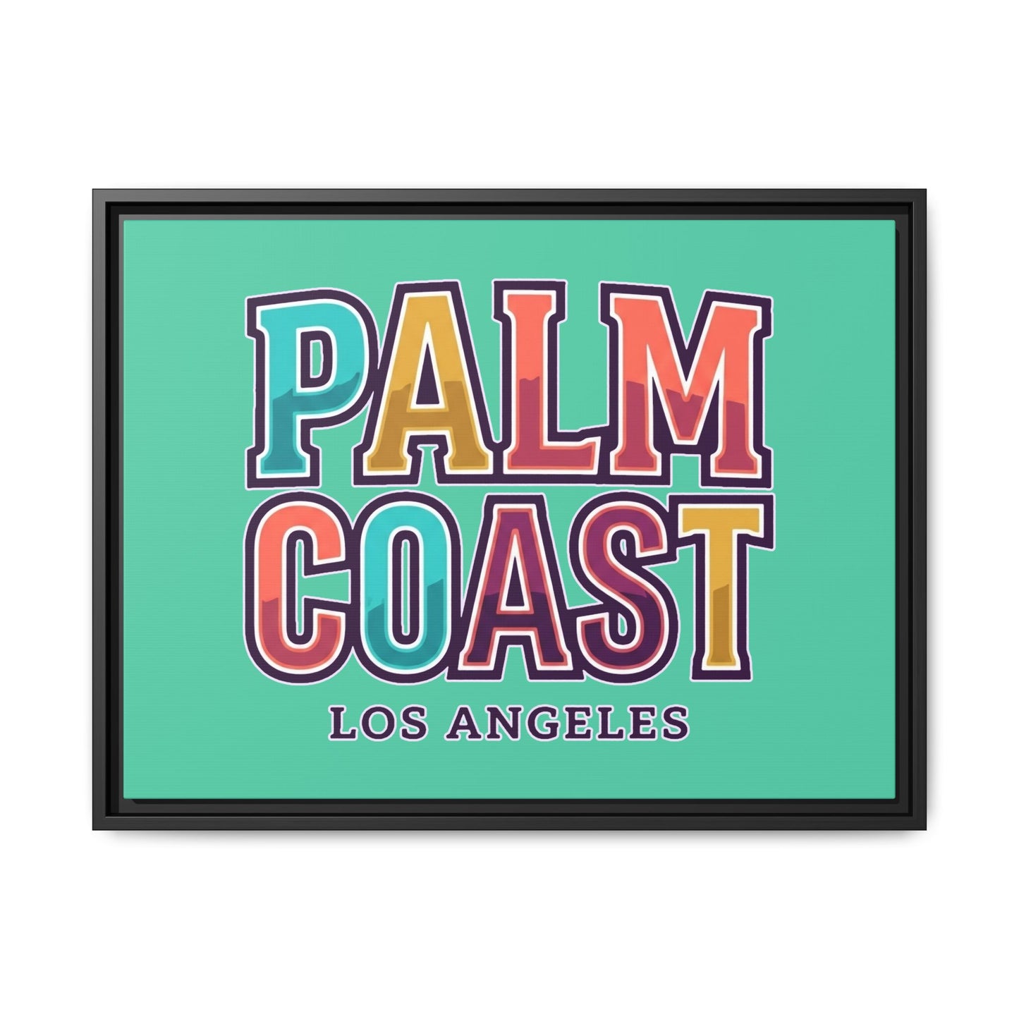 Palm Coast - Los Angeles - Framed Canvas