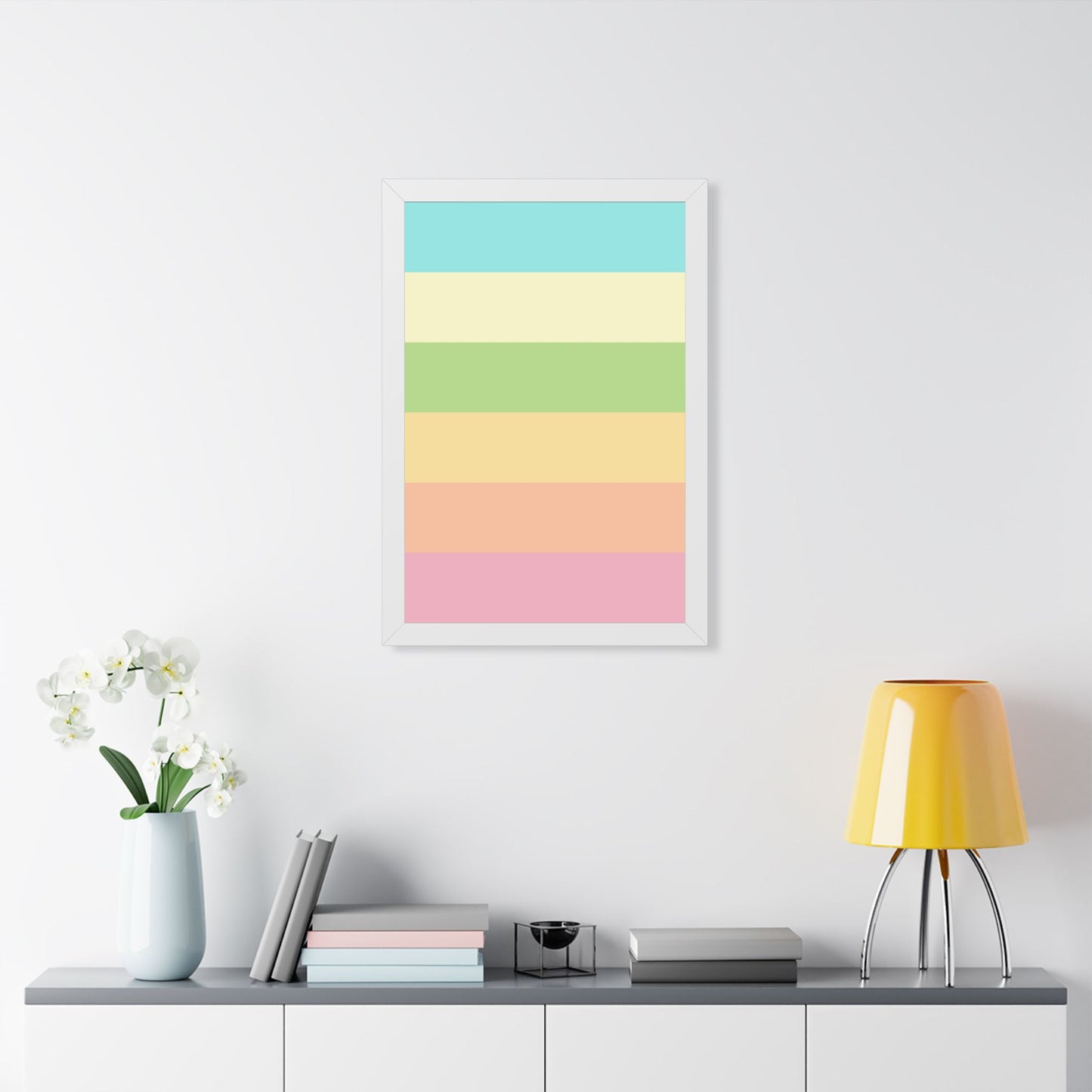Pastel Stripes - Framed Poster