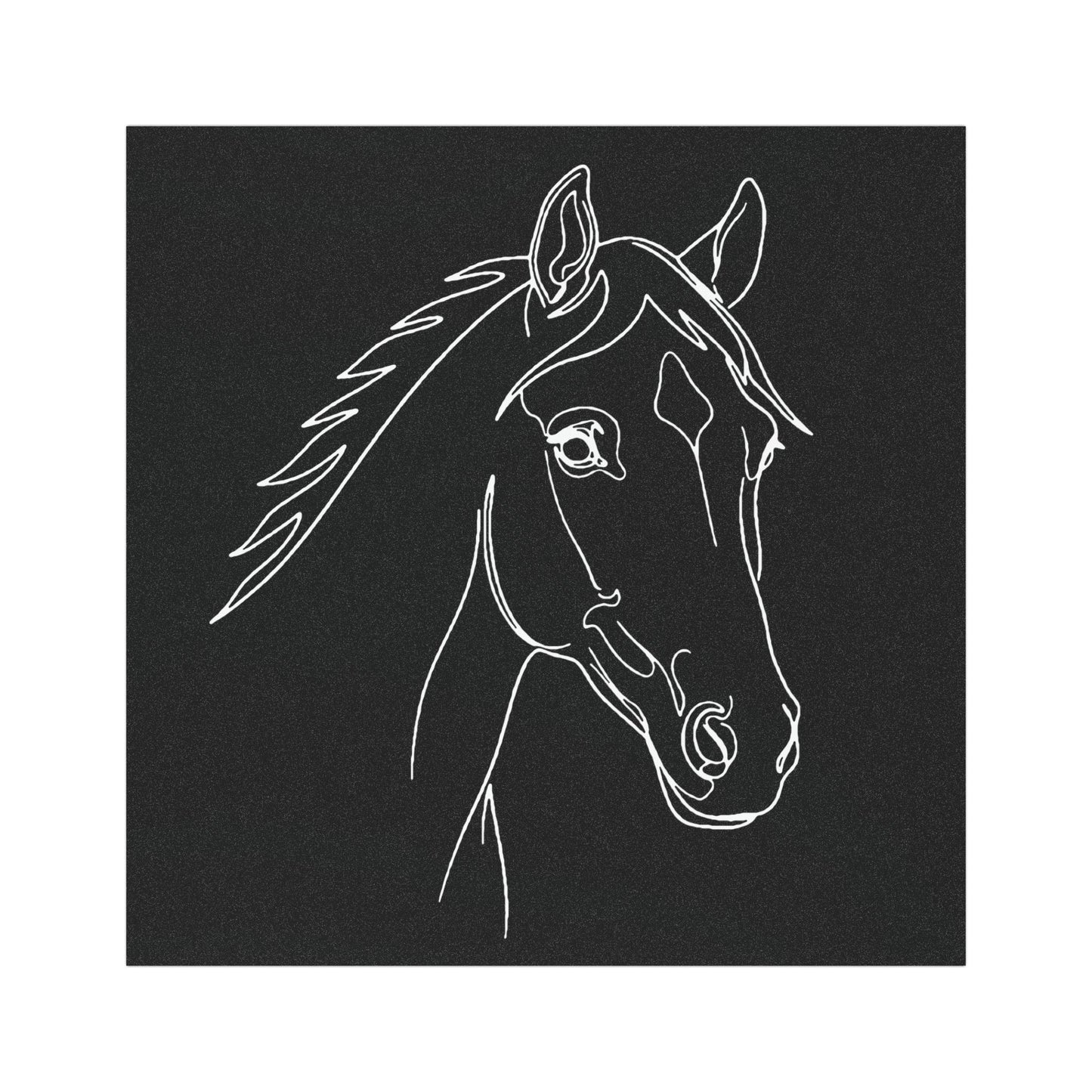 Horse Portrait Sketch - Car Magnet