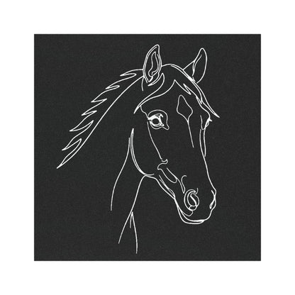 Horse Portrait Sketch - Car Magnet