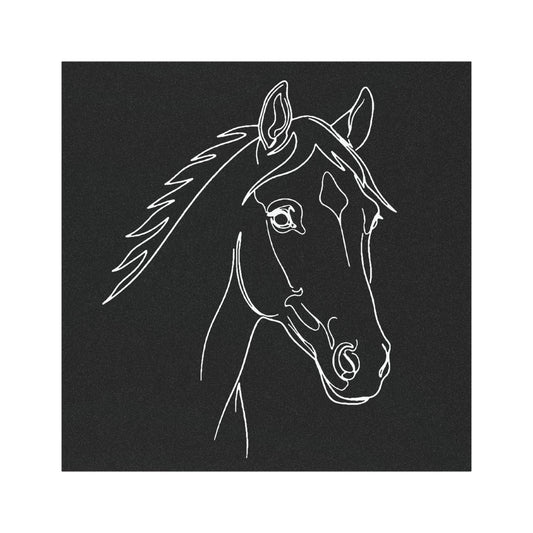 Horse Portrait Sketch - Car Magnet