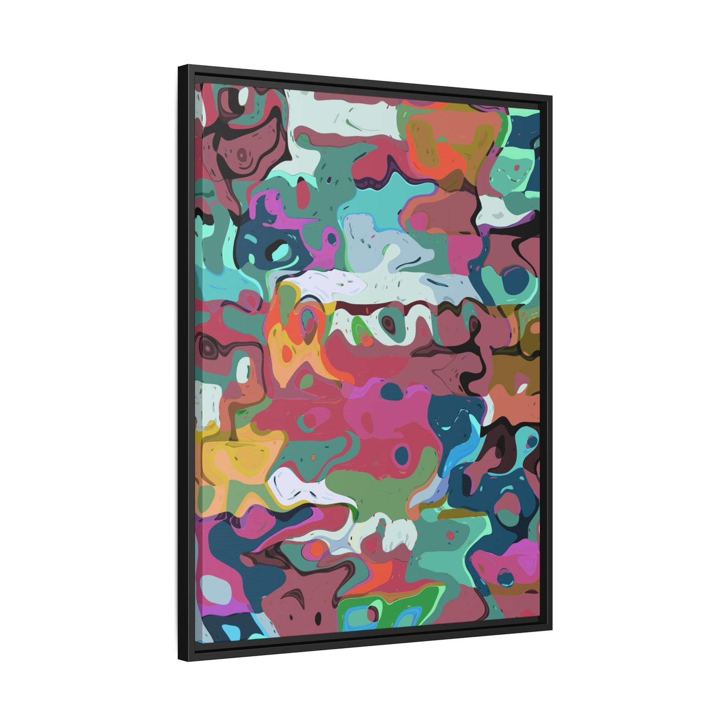 Colorful Abstract Marble - Framed Canvas