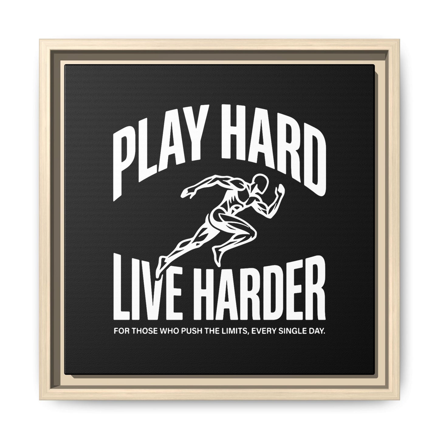 Play Hard / Live Harder - Framed Canvas