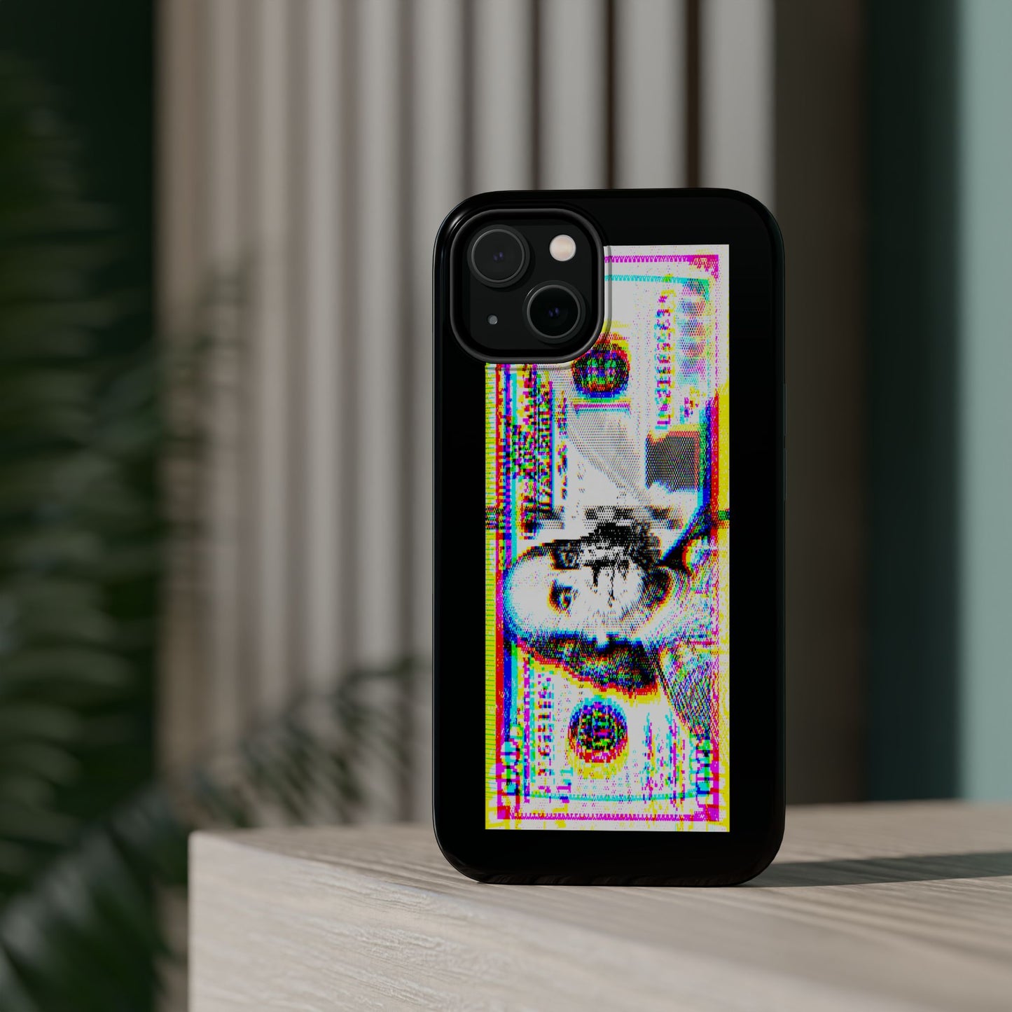 100 Dollars Bill - Neon Color Explosion - Magnetic Phone Case